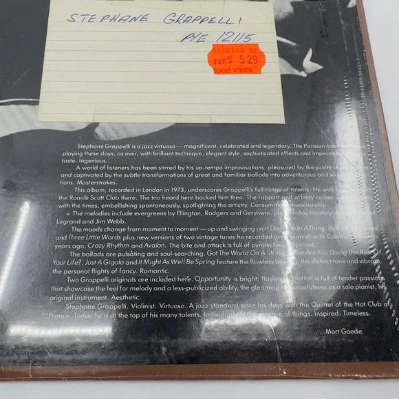 Pye Records Stephane Grappelli 1973 Vinyl Record Album new - Picture 5 of 6